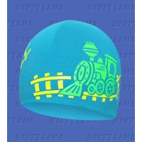 "Happy Lama" шапка 2-х слойная "Паровозик", кулир с лайкрой. "Happy Lama" шапка 2-х слойная "Паровозик", кулир с лайкрой.